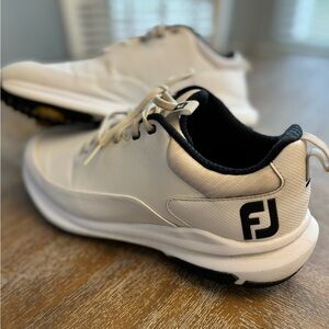 Men's FootJoy White and Black Golf Shoes